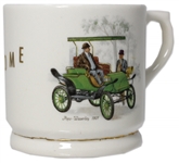 Moe Howard's Custom-Made Shaving Mug, With His Gold Stamp on Bottom & His Nickname ''MOME'' on Side -- Victorian-Inspired Mug Measures 4.5'' in Diameter Including Handle & 3.5'' Tall -- Near Fine